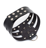 Premium Products Triple Band Tall Black Snap Collar
