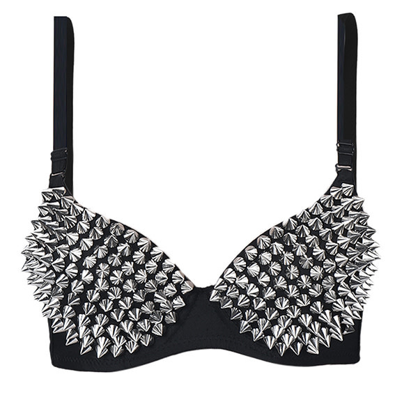 Spiked Bra, A closeup of what ya'll looking at anyway (: Th…