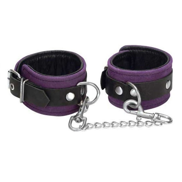 BMS Enterprises Punishment Purple Suede Wrist Cuffs