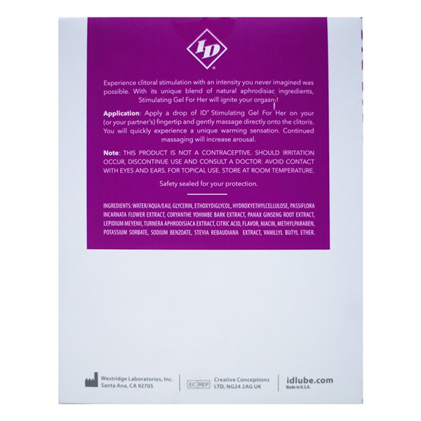 ID Lubricants ID Stimulating Gel For Her 1 oz (30 ml)