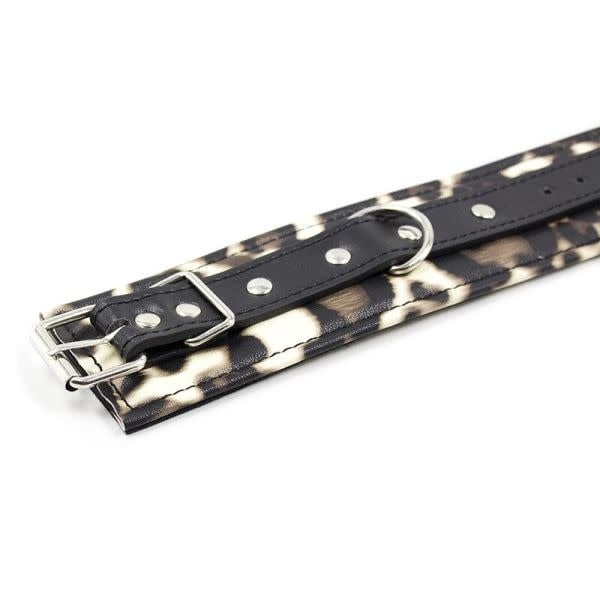 Premium Products Lennox Leopard Print Wrist Cuffs (Tan)