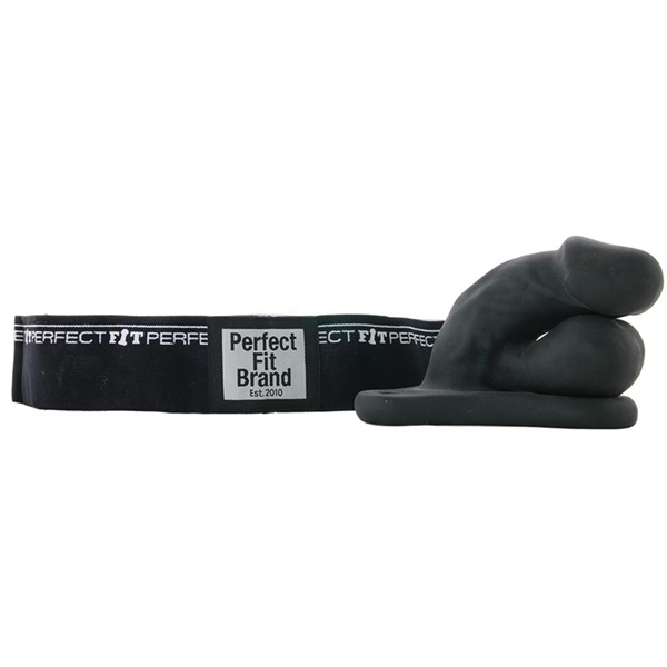 Perfect Fit Brand Perfect Fit Buck Angel Fun Boy Soft Hollow 4.5" Strap On Packer (Black)