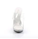 Pleaser USA LIP-102 Clear Two Band Stiletto (Size 5)