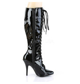 Pleaser USA SEDUCE-2020 Single Sole Boot (Black Patent)