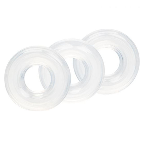 Cal Exotics Silicone Stacker Rings (Set of 3) Clear