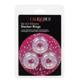 Cal Exotics Silicone Stacker Rings (Set of 3) Clear