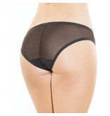 Coquette International Lingerie Soft Mesh Crotchless Panty (Black)