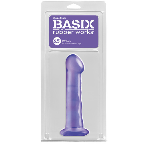 Pipedream Products Basix Rubber Works 6.5" Dong (Purple)