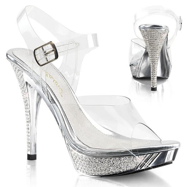 Pleaser USA ELEGANT-408 - Rhinestone Embellished Heel Platform Sandal