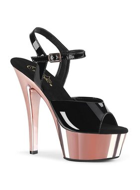 Pleaser USA KISS-209 - Gold Chrome Platform Ankle Strap Sandal