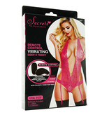 X-Gen Products Deep-V Lace Remote Vibrating Teddy (Pink)