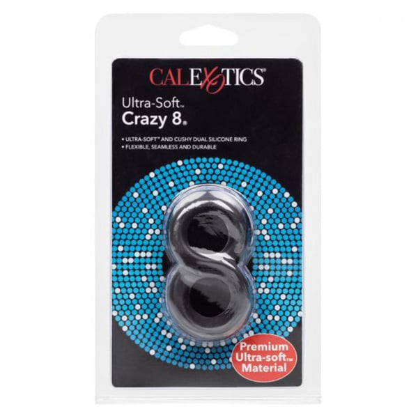 Cal Exotics Ultra-Soft Crazy 8 Cock Ring (Black)