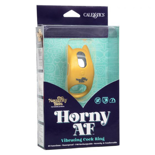 Cal Exotics Naughty Bits Vibrating Cock Ring Horny AF