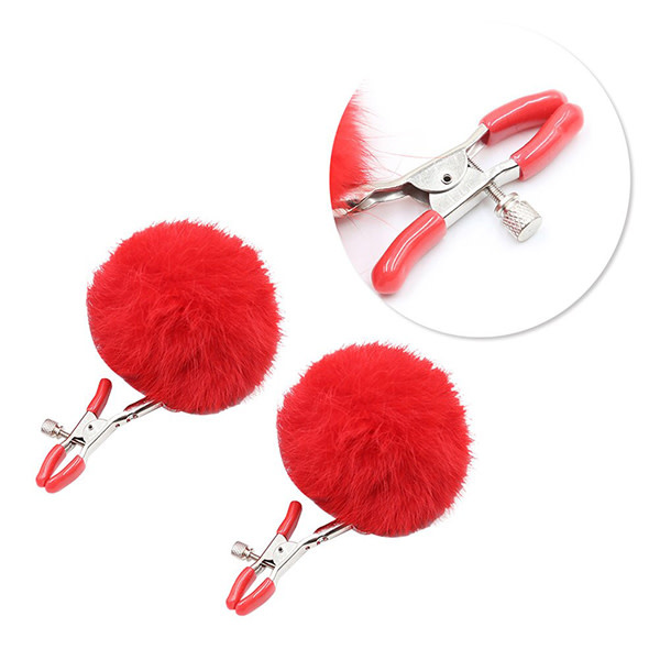 Premium Products Premium Furry Ball Nipple Clamps