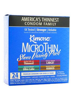 Kimono Condoms Kimono MicroThin Variety Pack Condoms   24 Pack