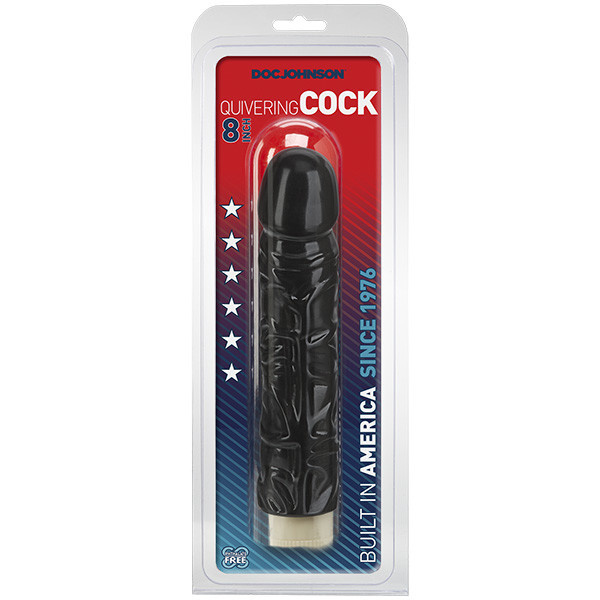 Doc Johnson Toys Quivering 8" Cock (Black)