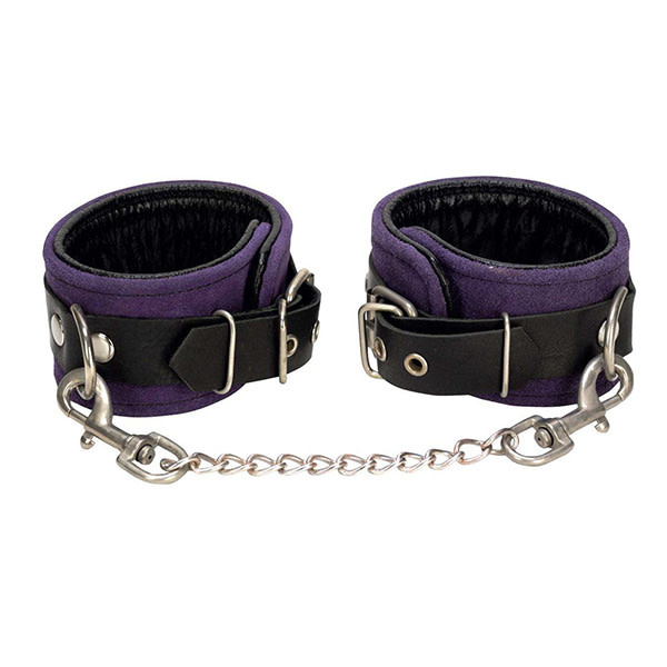 BMS Enterprises Punishment Purple Suede Ankle Cuffs