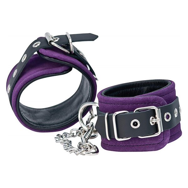 BMS Enterprises Punishment Purple Suede Ankle Cuffs