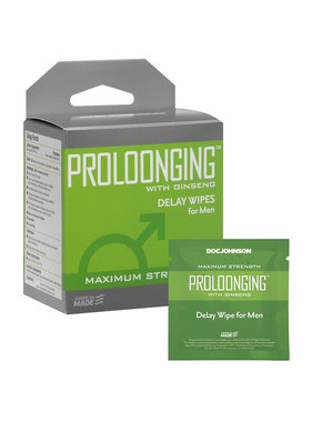 Doc Johnson Toys Delay Wipes for Men Proloonging with Ginseng