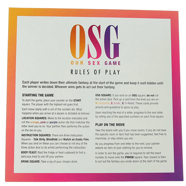 Creative Conceptions LLC Our Sex Game