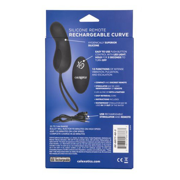 Cal Exotics Silicone Remote Rechargeable Curve Vibe