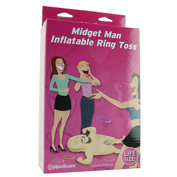 Pipedream Products Bachelorette Party Favors Midget Man Inflatable Ring Toss