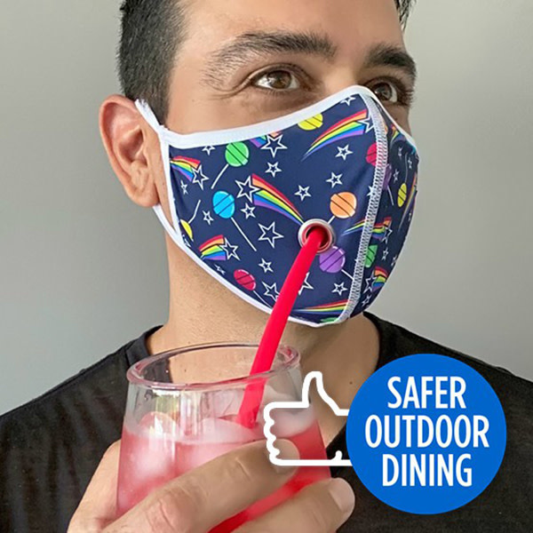 Andrew Christian Menswear Safer Outdoor Dining Lollipop Mask