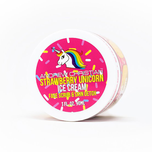 Andrew Christian Menswear Strawberry Unicorn Ice Cream Face Scrub & Skin Detox