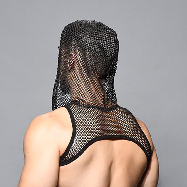 Andrew Christian Menswear Slick Mesh Hoodie Harness