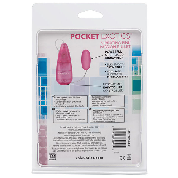 Cal Exotics Pocket Exotics Pink Passion Bullet