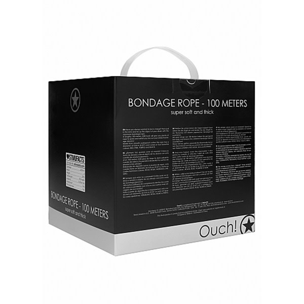 Shots America Toys Ouch! 100 Meter Thick and Soft Bondage Rope (Black)