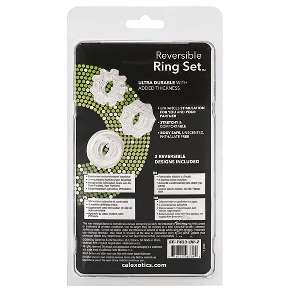 Cal Exotics Reversible Ring Set (Clear)