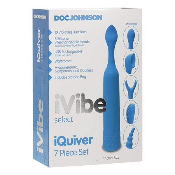 Doc Johnson Toys iVibe Select iQuiver 7 Piece Set (Periwinkle Blue)
