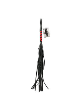 Sportsheets Sex & Mischief Red and Black Stripe Flogger