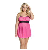 Coquette International Lingerie Think Pink Babydoll & G-String Set