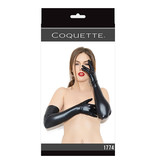 Coquette International Lingerie Wetlook Long Gloves (Black)