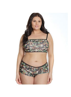 Coquette International Lingerie Army Girl Bralette & Booty Shorts