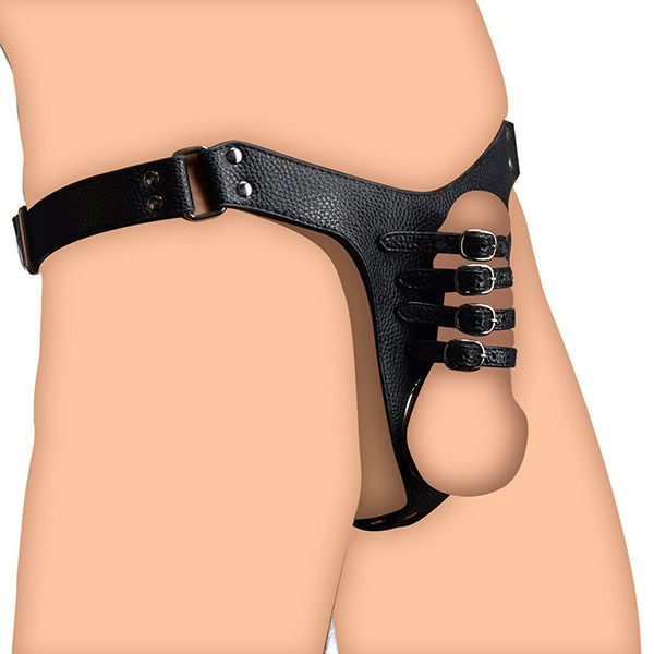 Premium Products Leather Thong Male Chastity Belt