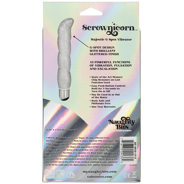 Cal Exotics Naughty Bits Screwnicorn Majestic G-Spot Vibe