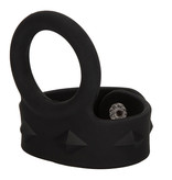 Cal Exotics Tri-Snap Scrotum Black Support Ring (Medium)