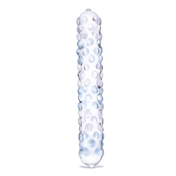 Gläs gläs Purple Rose Nubby Glass Dildo