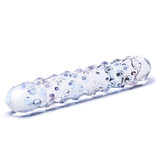 Gläs gläs Purple Rose Nubby Glass Dildo