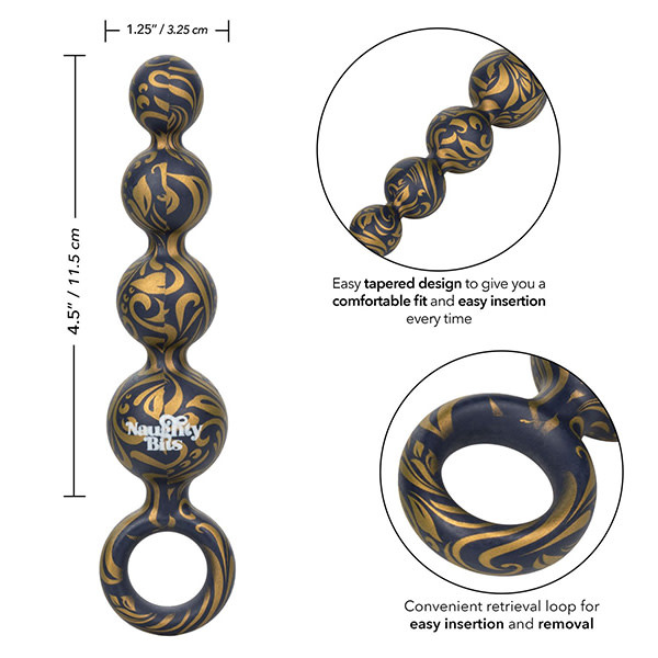 Cal Exotics Naughty Bits Butt Balls Silicone Booty Beads