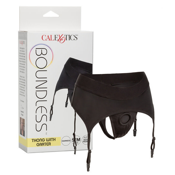 Cal Exotics Boundless Thong with Garter Harness (2X-3X)