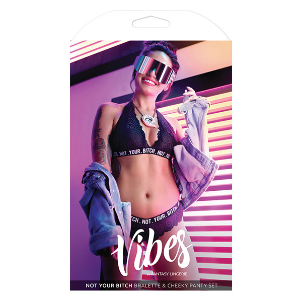 Fantasy Lingerie Vibes Not Your Bitch Bralette & Cheeky Panty