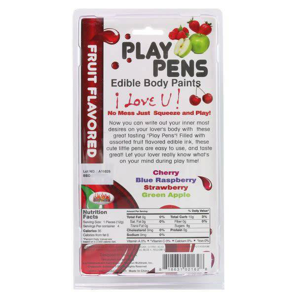 Play Pen Edible Body Paint 4 Pack-HO2162