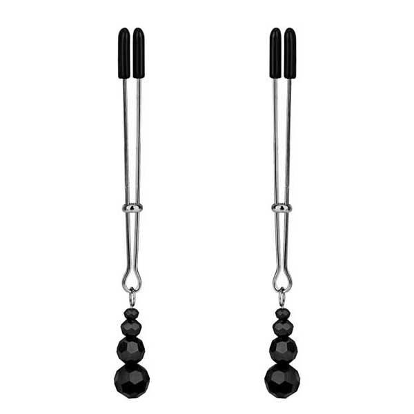 Electric Novelties Adjustable Beaded Tweezer Nipple Clips