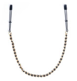 Spartacus Black Tweezer Nipple Clamps with Beaded Chain