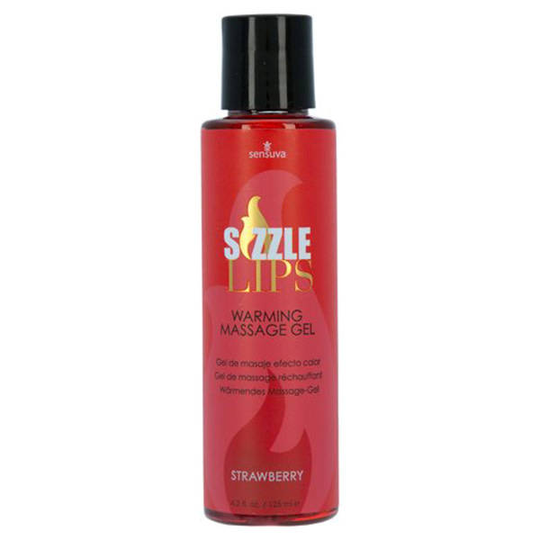 Sensuva Sizzle Lips: Warming Edible Massage Gel 4.2 oz (125 ml)