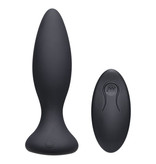 Doc Johnson Toys A-Play Vibe Silicone Vibrating Butt Plug with Remote (Black)